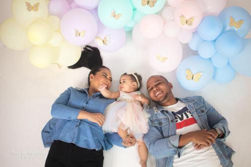 Smash Cake - Bebé Niña con Papá y Mamá 03